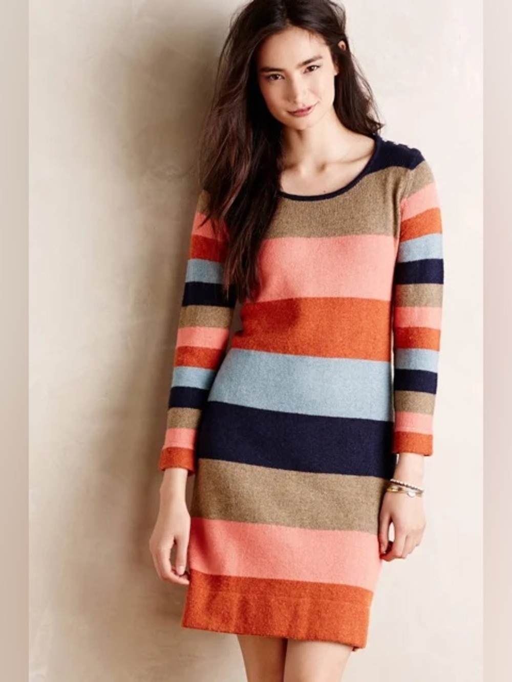 Isabella Sinclair Striped Colorstack Sweater Dress